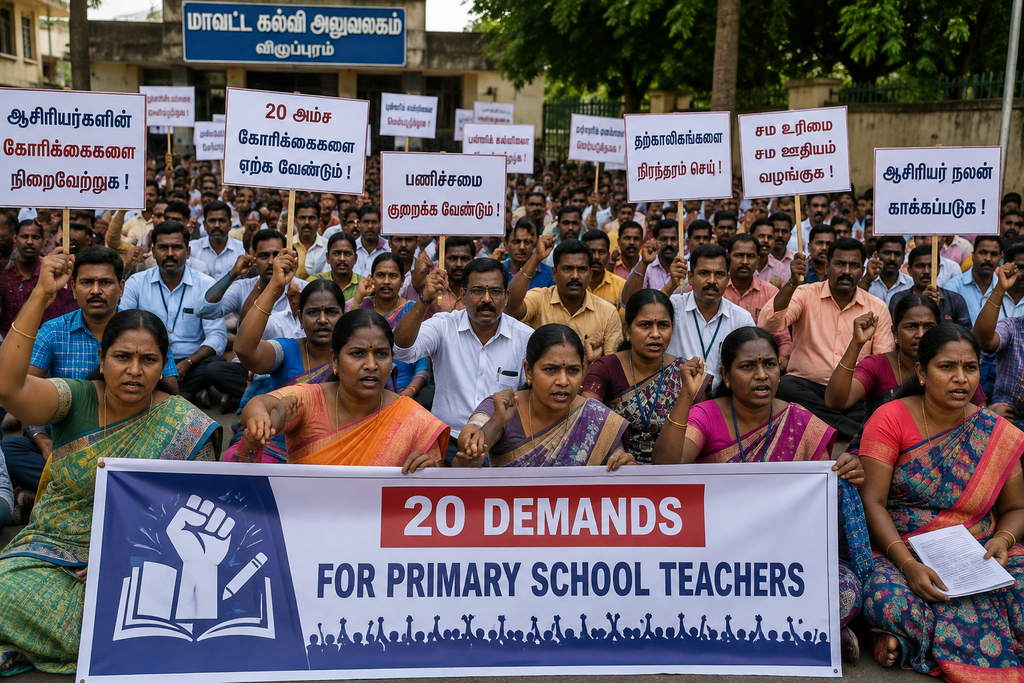 Primary School Teachers Stage Protest Over 20 Demands l3