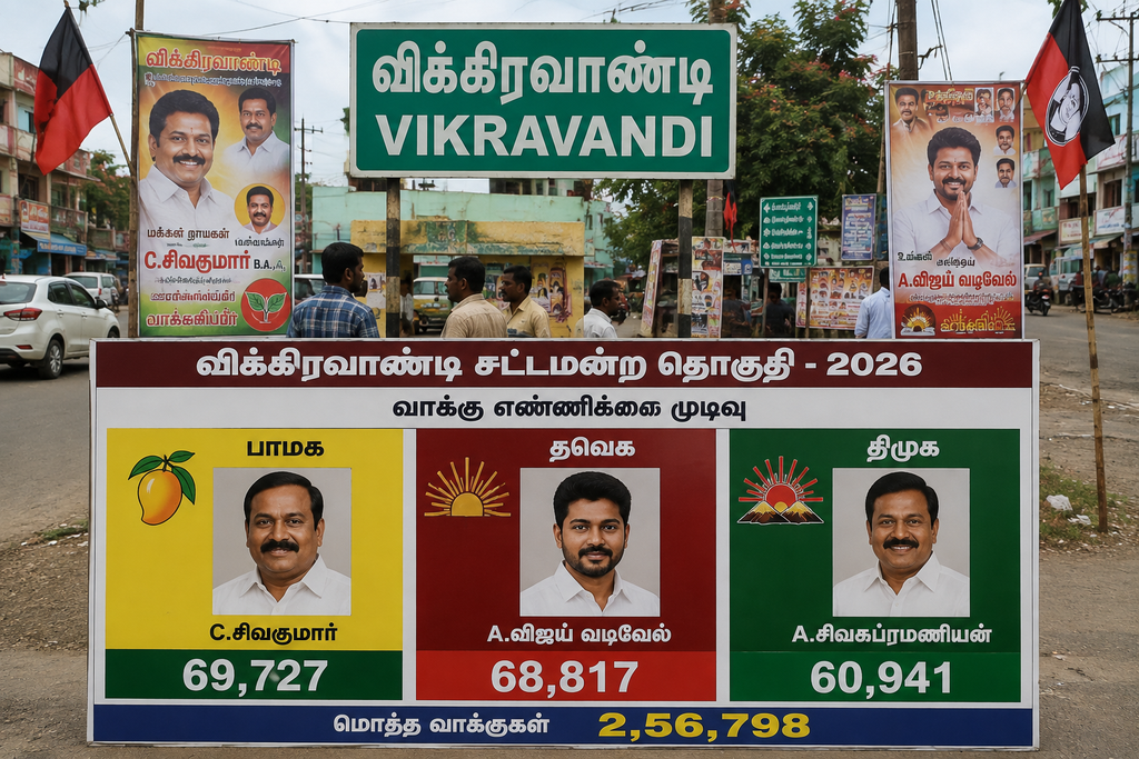 Vikravandi Election Sees Close Three-Way Political Contest p3